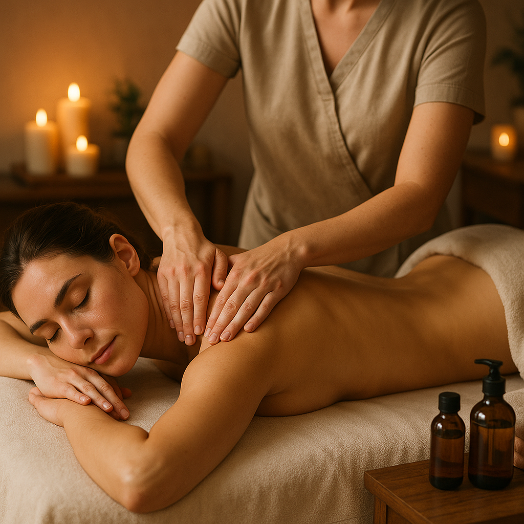 prikaz masaze tela nad klijentom